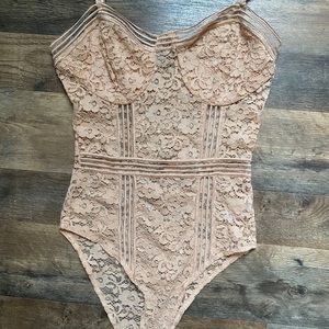 Nude Lace Bodysuit
